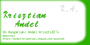 krisztian andel business card